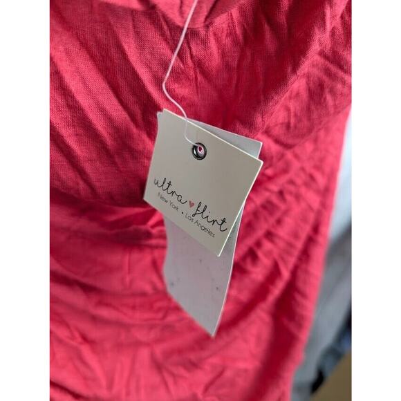 Ultra Flirt Womens Crotchet Knit Blouse Cayenne Size L Off Shoulder Embroidered - Picture 4 of 4